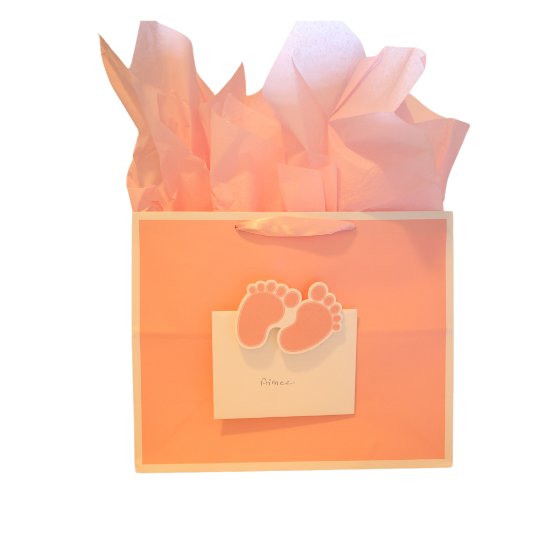 Baby Feet (Pink) Greeting Card Attachment