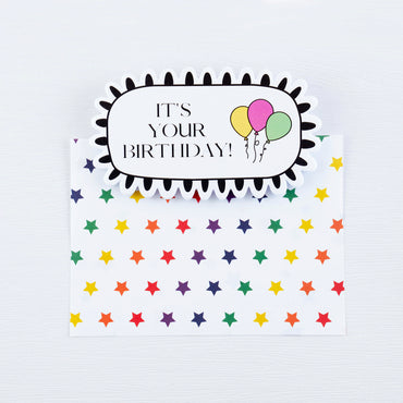 It's Your Birthday! (Balloons) Greeting Card Attachment