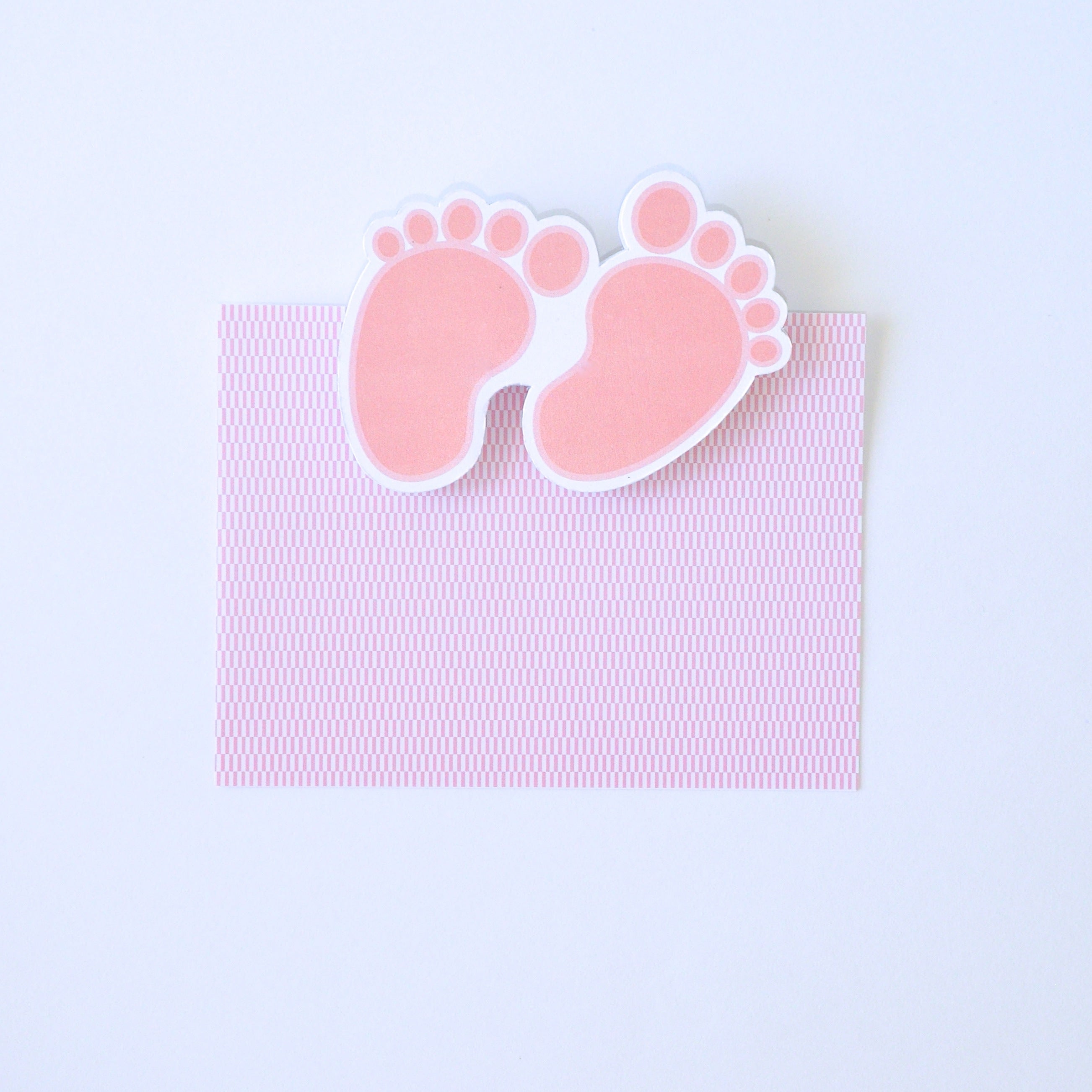 Baby Feet (Pink) Greeting Card Attachment