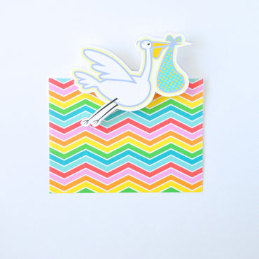 Special Delivery Stork Greeting Card Attachment