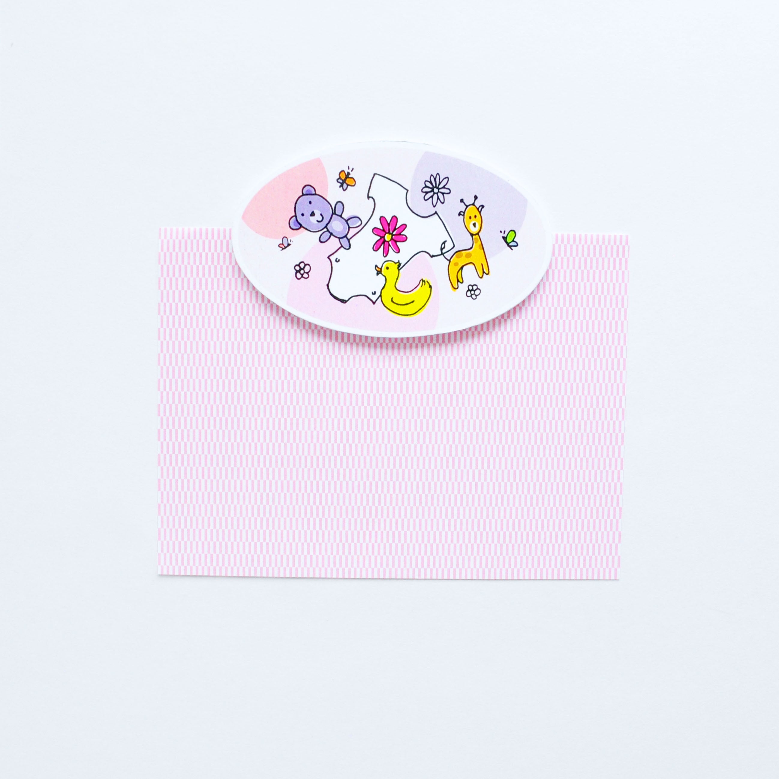 Little Girl Toys Greeting Card Attachment