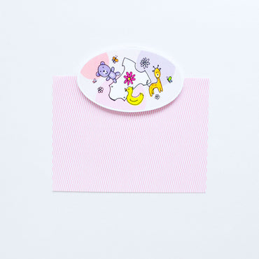 Little Girl Toys Greeting Card Attachment