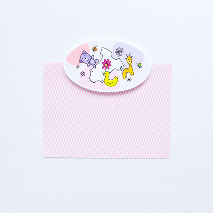 Little Girl Toys Greeting Card Attachment