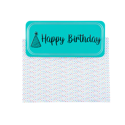 Happy Birthday (Birthday Hat) Greeting Card Attachment