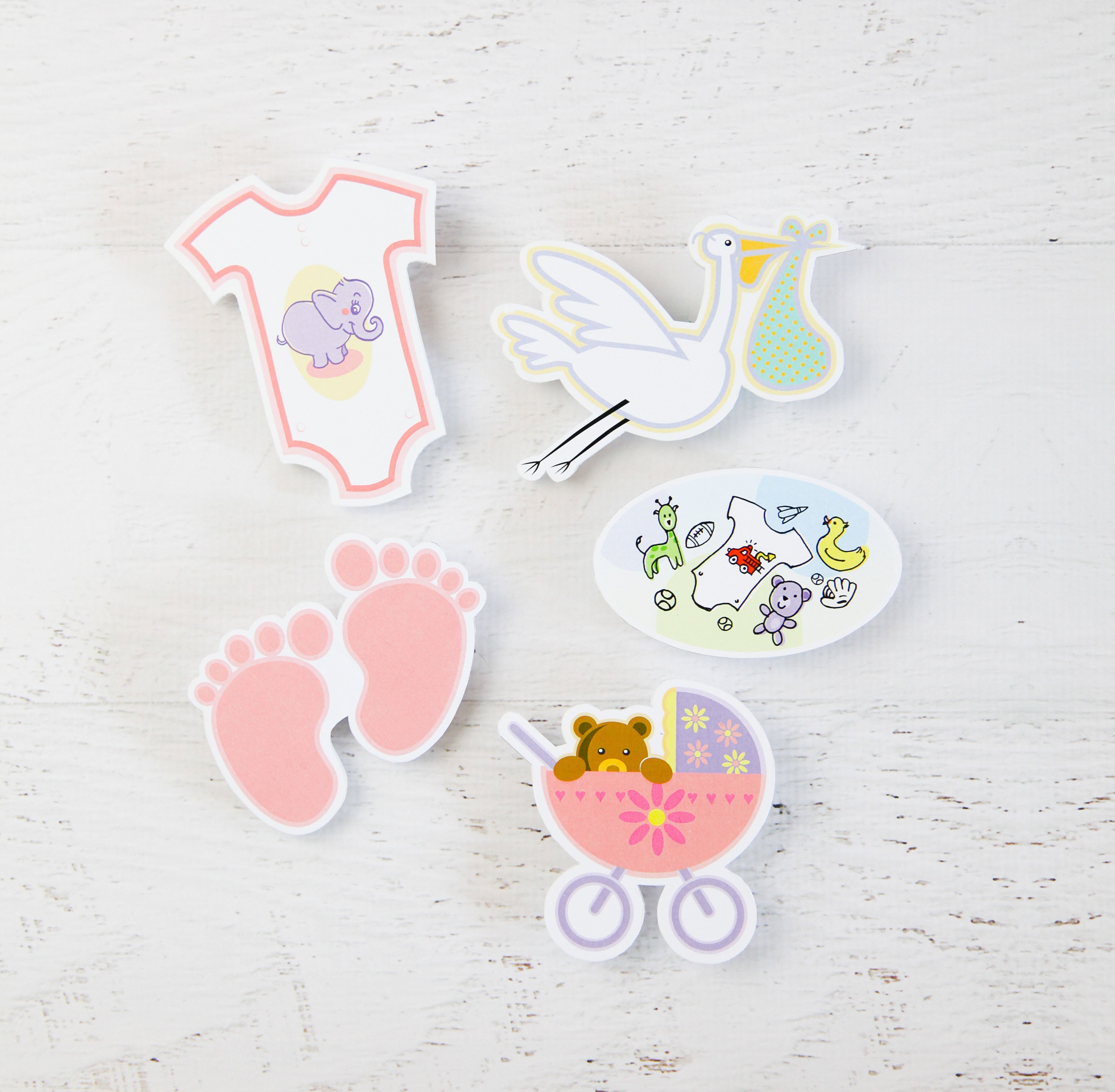 Baby Feet (Pink) Greeting Card Attachment